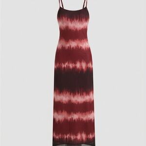 Elegant Red and Black Maxi Dress